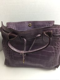 Dooney & Bourke Brand Purple Croc Texture Purse