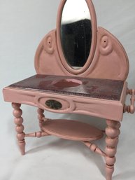 Peach Victorian Style Wash Basin Vanity- Doll Furniture