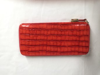 Red Leather Textured Pocket Book/organizer