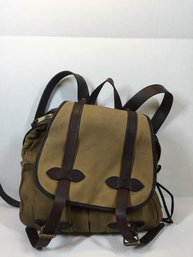 Genuine Filson Canvas And Leather Rucksack