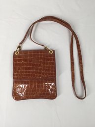 Brown Leather Textured Purse
