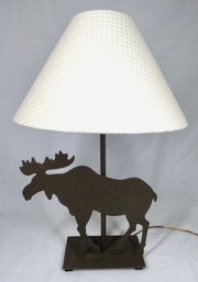 Metal Moose Cut Out Table Lamp
