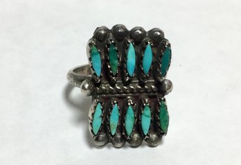 Vintage Turquoise Ring- Tests Silver