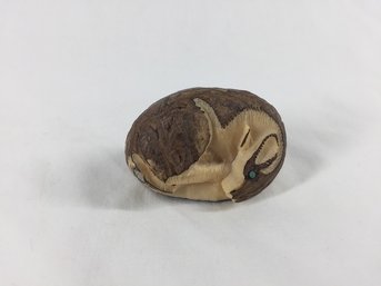 Carved Deer (material Believed To Be A Nut/seed)