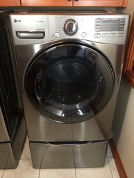 LG Electric True Steam Dryer With Sensor Dry, Pedestal Drawer Included