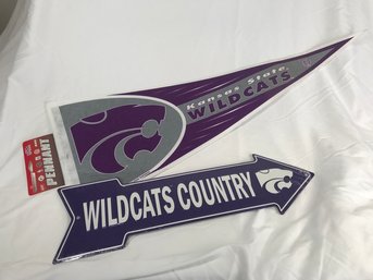 2 New With Packaging Wildcats Room Decor