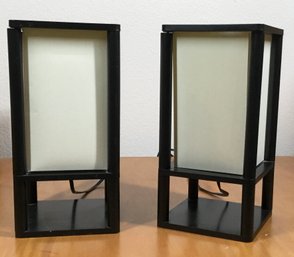 Minimal Lantern Design Black Plastic Tube Frame