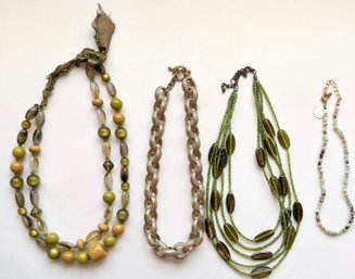 Group Of Greens- Multi- Strand And Fashion Necklaces