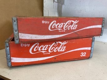 Collectible Authentic Coca Cola Wood Crates- See Photos