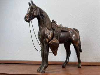 Small Bronze Gold Horse Statue