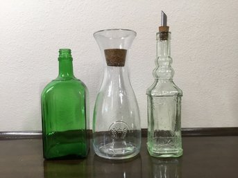 Trio Of Glass Bottles