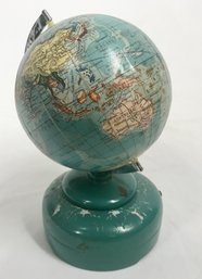 Vintage 40's Globe With Turquoise Vinyl Base- Made In Japan