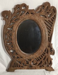 Vintage Carved Oval Mirror