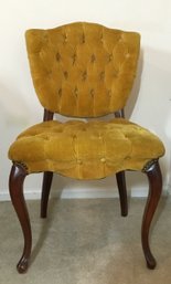 Gold Velvet Tufted Vintage Chair