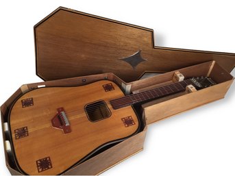 1995 Leroy Davison 6 String Guitar With Square Sound Hole & Case