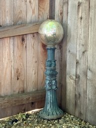 Reflective Ball On Stand Garden Decor