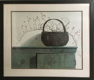Beautifully Framed Decor Print Of Basket With Vines