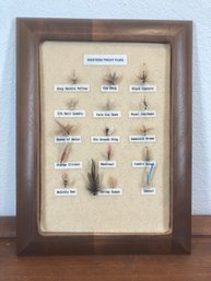 Old Framed Trout Flies