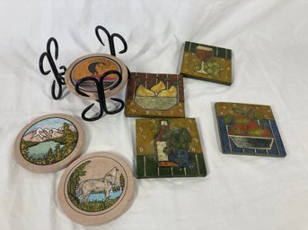 Lot Of Assorted Graphic Coasters