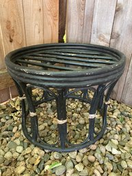 Black Wooden Patio Side Table