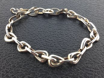 Sterling Organic Shaped Link Bracelet