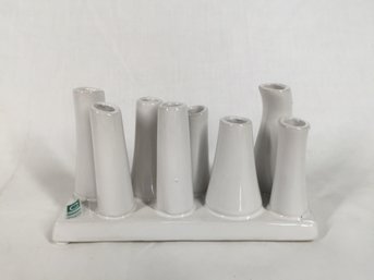 White Ceramic Bud Vase- Chives Brand