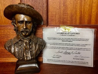 9' TALL BRONZE STATUE OF GENERAL CUSTER BY SCULPTOR: RON TUNISON ~ NUMBERED 297 OF 350 ~ VERY NICE CONDITION