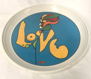 Peter Max Groovy Love Plate