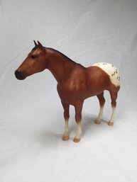Vintage Breyer Brand Brown Horse Figurine With White Compliments