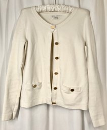 Cream Banana Republic Classic Sweater With Gold Buttons