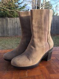 Cute Cole Haan- Heeled Neutral Boots - Size 7.5