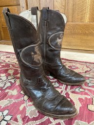 Olathe Boot Size 10 1/2 Wyoming Bucking Inlay