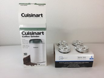 Cuisinart Coffee Grinder & Mainstays Brand Spice Jars