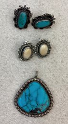 Group Of Earrings & Pendant
