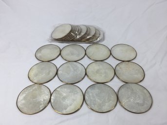 Stack Of Capez Shell Coasters