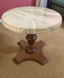 20 Inch Tall Carved Stone Round Table