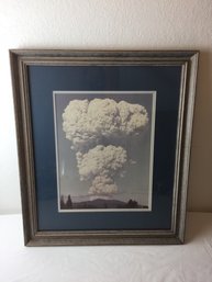 Photo Of Volcano Matted & Framed