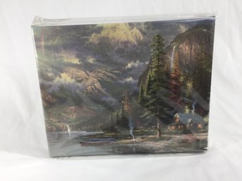*Thomas Kinkade Print On Canvas With Cert. Of Auth.