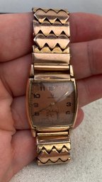 Helbros Mens 14k Gold Filled Vintage Watch