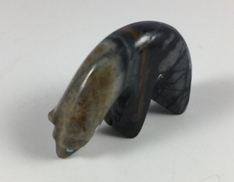 Zuni Bear Carved From Picasso Jasper Stone