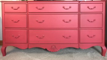 Painted Ethan Allen French Provincial Wood Triple Dresser (Decor Sold Separately)