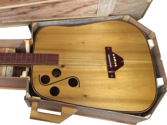Leroy Davison Handmade Guitar With Four Round Sound Holes & Unique Body Profile & Custom Case