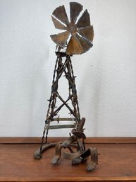 Vintage Metal Windmill Home Decor