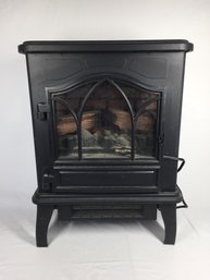Black Metal Electric Fireplace (see Photos- Needs New Power Switch)