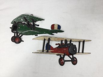 HOMCO Set Of Metal Diecast Airplane Collectible Decor Wall Art Vintage 1975
