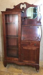 Nice Wooden Display Case Hutch