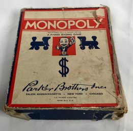Awesome Well Loved Vintage Monopoly Game (no Board)