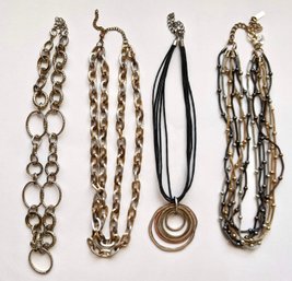 Collection Of Mixed Metal Tone Fashion Necklaces