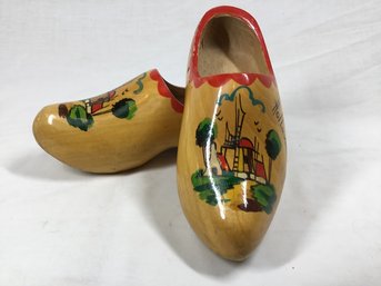 Painted Wooden Dutch Shoes- Adult Shoes