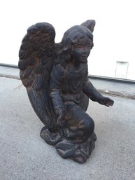 Garden Angel - Bronze Tone Cast Resin, Heavy For Size